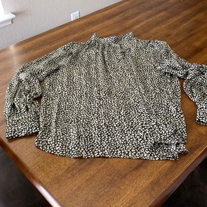 High neck flowing blouse